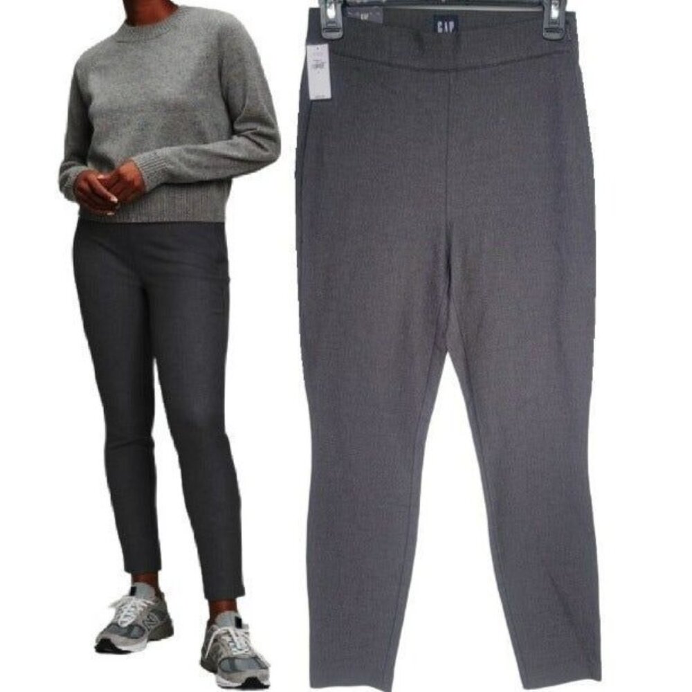 ❤️GAP Womens 2 Skinny Ponte Leggings Hi Rise Stretch Gray Elastic Dress Pant New